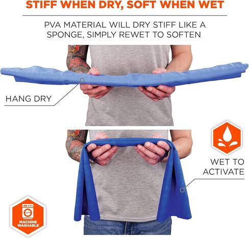 Ergodyne 6210 Phase Change Lightweight Cooling Ice Vest, Cooling Relief for All Environments, Cooling Towel Included in Kuwait