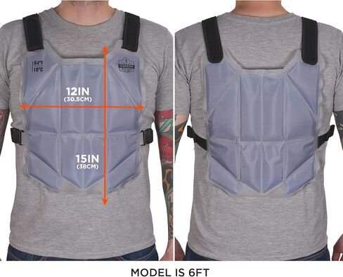 Ergodyne 6210 Phase Change Lightweight Cooling Ice Vest, Cooling Relief for All Environments, Cooling Towel Included in Kuwait