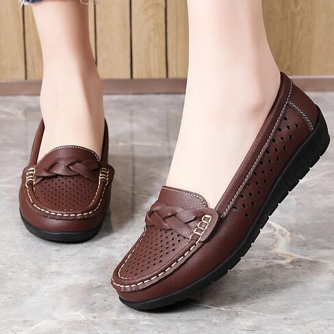 أحذية Penny Loafers النسائية غير القابلة للانزلاق - أحذية كاجوال للعمل قابلة للتنفس مريحة طوال اليوم أحذية قيادة مسطحة للعمل والمكتب والمشي غير الرسمي in Kuwait