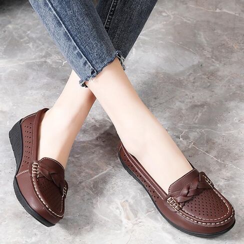 أحذية Penny Loafers النسائية غير القابلة للانزلاق - أحذية كاجوال للعمل قابلة للتنفس مريحة طوال اليوم أحذية قيادة مسطحة للعمل والمكتب والمشي غير الرسمي in Kuwait