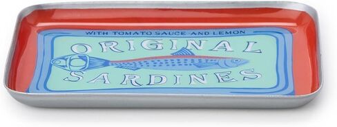 Two's Company Sardines Metal Trinket/Desk Trays, Set of 4 Designs, 6-inch Length in Kuwait