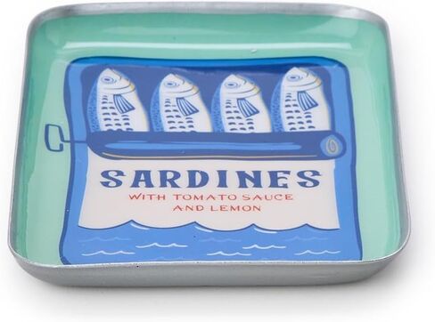 Two's Company Sardines Metal Trinket/Desk Trays, Set of 4 Designs, 6-inch Length in Kuwait