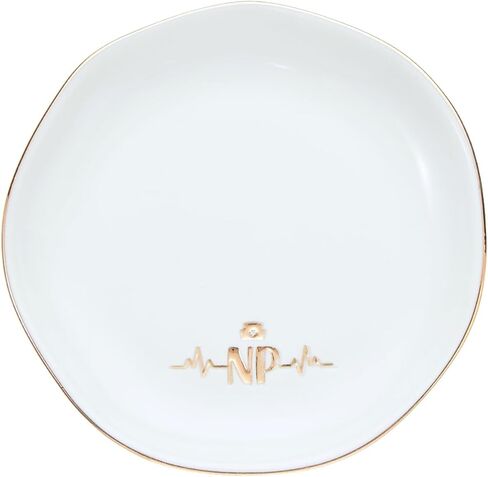 InnoBeta Nurse Practitioner Gifts for women, Ceramic Ring Dish, Jewelry Tray, Trinket Dish for Rings Earrings Necklaces Bracelet Watch Keys, Gifts for Birthday, Mother's Day, Christmas - 4.75" in Saudi Arabia