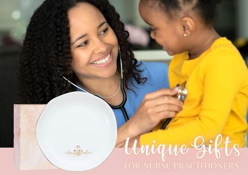 InnoBeta Nurse Practitioner Gifts for women, Ceramic Ring Dish, Jewelry Tray, Trinket Dish for Rings Earrings Necklaces Bracelet Watch Keys, Gifts for Birthday, Mother's Day, Christmas - 4.75" in Saudi Arabia