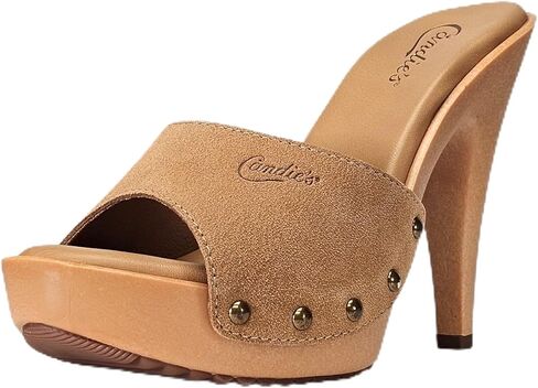 CANDIE'S Women's Viviana Heeled Slide Sandal | 4 1/2" Heel | 1" Platform in Saudi Arabia