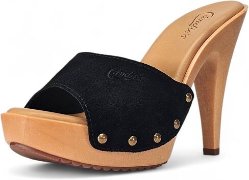 CANDIE'S Women's Viviana Heeled Slide Sandal | 4 1/2" Heel | 1" Platform. in Saudi Arabia