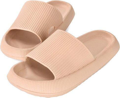 Cloud Slides for Women and Men, 1.7 Inch Thick Sole Pillow Slippers, Non-Slip EVA Quick-Dry Shower Sandals, Lightweight Cushioned House Slides for Indoor and Outdoor in Kuwait