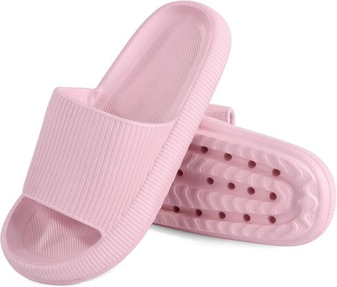 Cloud Slides for Women and Men, 1.7 Inch Thick Sole Pillow Slippers, Non-Slip EVA Quick-Dry Shower Sandals, Lightweight Cushioned House Slides for Indoor and Outdoor in Kuwait