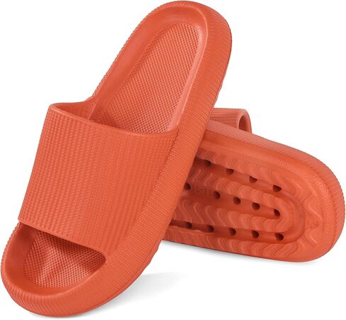 Cloud Slides for Women and Men, 1.7 Inch Thick Sole Pillow Slippers, Non-Slip EVA Quick-Dry Shower Sandals, Lightweight Cushioned House Slides for Indoor and Outdoor in Kuwait