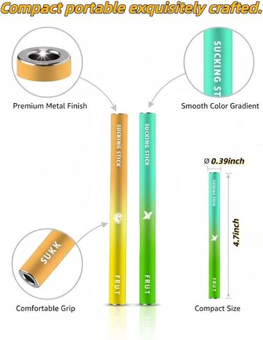 Natural Herbal Diffuser Pen, Non-Electric Anti-Aging Air Inhaler Set,Oral Fixation - Aromatherapy Scents for Relaxation & Focus Oral-Fixing Mint, Lemon, Craving Relief - 2 Pack in Kuwait