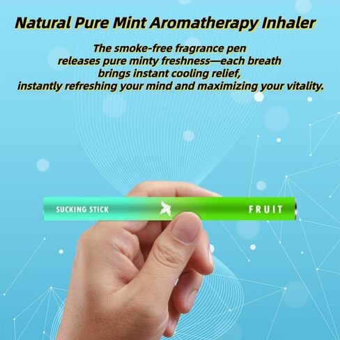 Natural Herbal Diffuser Pen, Non-Electric Anti-Aging Air Inhaler Set,Oral Fixation - Aromatherapy Scents for Relaxation & Focus Oral-Fixing Mint, Lemon, Craving Relief - 2 Pack in Kuwait