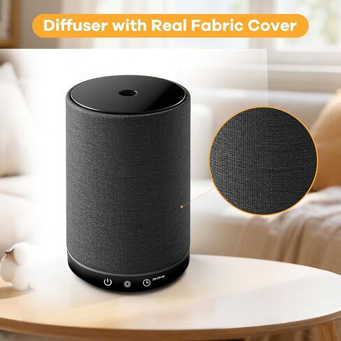 Essential Oil Diffuser with Fabric Cover 150ml Portable Aroma Diffuser Aromatherapy Oil Diffuser with 7 Colors LED, Scent Diffuser with Timer Function, Mini Humidifier for Bedroom Home Office in Saudi Arabia