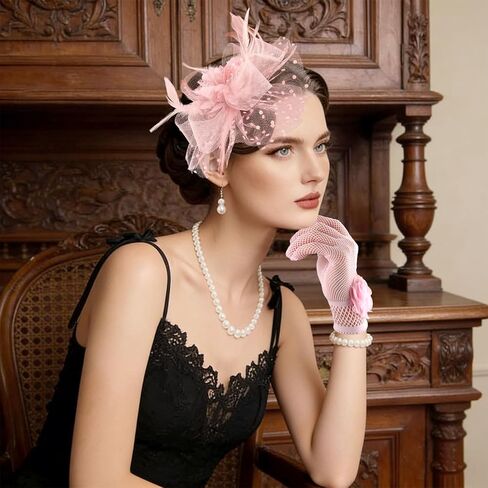 Mesh Hat, Headband, and Mesh Flower Gloves in Kuwait