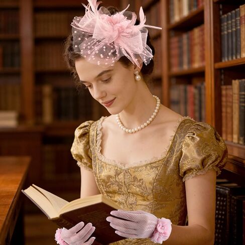 Mesh Hat, Headband, and Mesh Flower Gloves in Kuwait