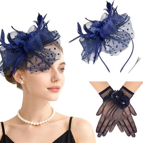 Mesh Hat, Headband, and Mesh Flower Gloves in Kuwait