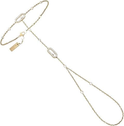 Hand Chain Bracelet for Diamond Beaded Womensdainty Simple Bracelet Ring Hand Chain Stackable Trendy Stylish Hand Jewelry(Rose Gold) in Saudi Arabia