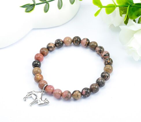 LIUANAN Spiritual Camel Bracelet for Women and Men, Picasso Jasper Natural Stone Beaded Bracelet, Healing Crystal Jewelry, Inspirational Gift for Strength, Patience, and Endurance in Saudi Arabia