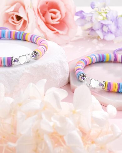 VGWON 2/3/4PCS Best Friend Matching Bracelets Hearted Beaded Bracelet for Women, Friendship Bracelets for Birthday and Graduation Gifts in Saudi Arabia