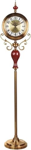 Vintage Floor Clock European Style Standing Home Living Room Ancient Full Copper Pendulum Decor in Saudi Arabia