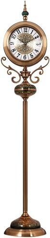 Vintage Grandstand Clock Living Room European-Style Standing Nordic Floor-Standing Watch Decoration Retro Big Decor in Saudi Arabia