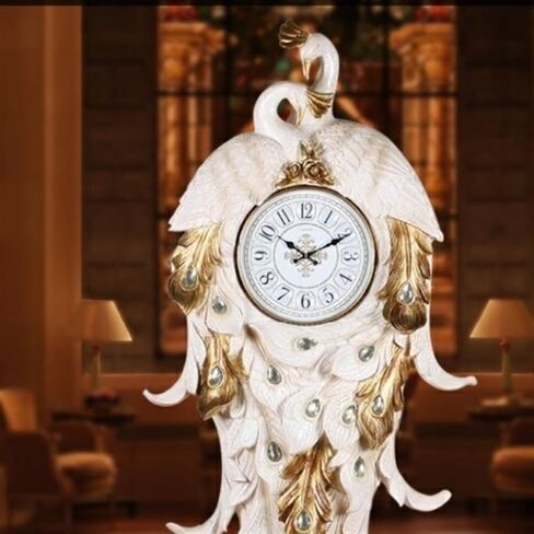 European-Style Living Room Floor Clock, Antique Pendulum Retro Home Lobby Harp Vertical Decor in Saudi Arabia
