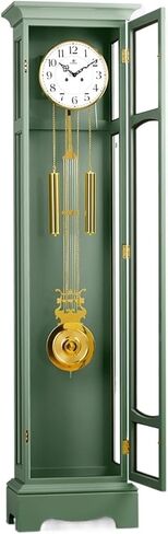 Mint Green Clocks Simple Pastoral Solid Wood Floor Clock European Fashion Large Table Home Decoration Vertical Pendulum Decor in Saudi Arabia
