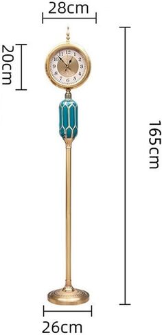 European Floor Vintage Clock Time Living Room Decoration High Standing Mute Sweep Stopwatch Home Decor in Saudi Arabia