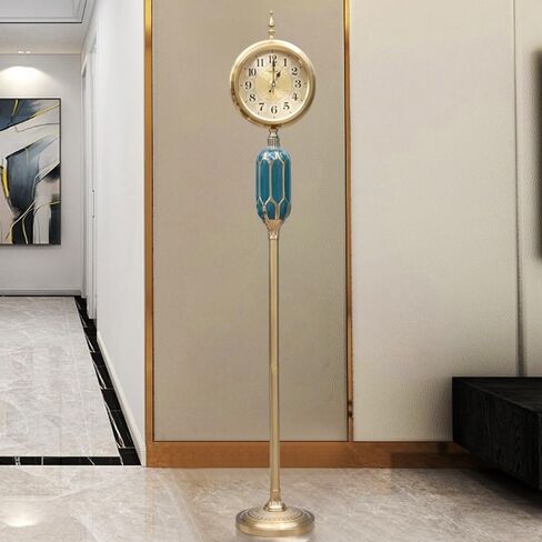 European Floor Vintage Clock Time Living Room Decoration High Standing Mute Sweep Stopwatch Home Decor in Saudi Arabia