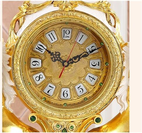 Statue Floor Clock Modern Living Room Vertical Villa Galloping Horse Decoration Hall Retro Mute Decor in Saudi Arabia