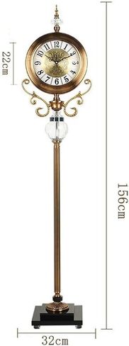 Retro Floor Clocks Mute Clock Grandstand Roman Column Pendulum for Living Room Home Decorations Decor in Saudi Arabia