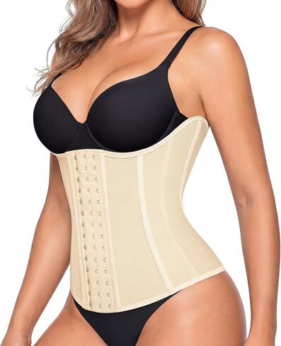 Nebility Waist Trainer for Women Corset Shapewear Tummy Control Waist Cincher Body Shaper Workout Girdle in Kuwait