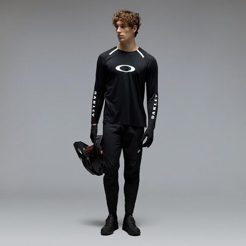 Oakley Mens Maven Scrub Elite Long Sleeve Jersey, Pitch Black, Medium in Kuwait