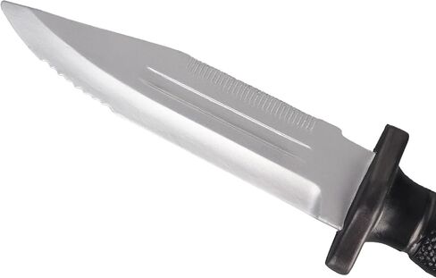 12" Foam Fake Knife Dagger Sword Prop Weapons,Realistic PU Soft Plastic Martial Arts Short Dagger Prop Accessory,LARP Cosplay Party Halloween Costume Christmas Birthday Gift Silver in Saudi Arabia