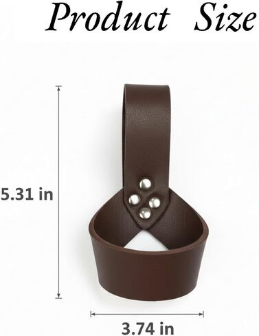 2 Pack PU Leather Sword Belt Holder Set, Adjustable Medieval & Renaissance Sword Frog for Waist Belt, Faux Leather Scabbard Belt Holder for Cosplay & Costume Brown, Black in Saudi Arabia