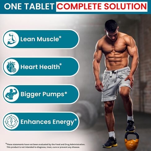 L-Arginine 1,000 mg - Essential Amino Acid & Nitric Oxide Precursor* - 120 Tablets, Non-GMO, Gluten Free, Made in USA in Saudi Arabia
