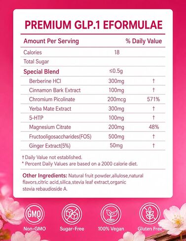 Cutting Drink Mix – Berberine Supports Healthy Digestion,Energy & Gut Health with Magnesium,Yerba Mate & 5-HTP,Vegan,Sugar-Free,Non-GMO,Strawberry Acai Flavored – 30 Sticks in Saudi Arabia