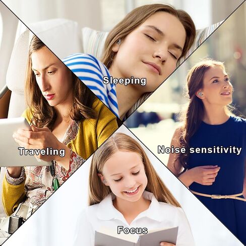 Ear Plugs for Sleeping, 1 Pair Ear Plugs for Sleeping Noise Cancelling Concert EarPlugs Silicone Noise Reduction Earplugs for Swimming, Working, Concert & 35dB in Saudi Arabia