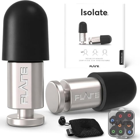 Flare Audio Isolate Concert Ear Plugs SNR 30 dB | High Fidelity Noise Reduction Ear Plugs for Concerts, Festivals and Motorcycles | (Gray) in Saudi Arabia