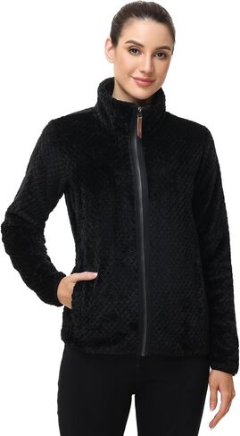 ANOTHER CHOICE Women's Ultra Soft Sherpa Fleece Jacket, Full Zip Coat, Lightweight Warm for Casual, Hiking & Travel in Saudi Arabia