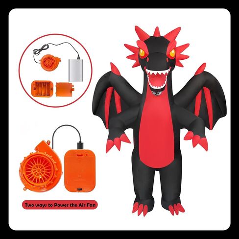 Giant Inflatable Dragon Costume Blow-up Costume for Halloween Costume/Birthday Party (Dragon) in Saudi Arabia