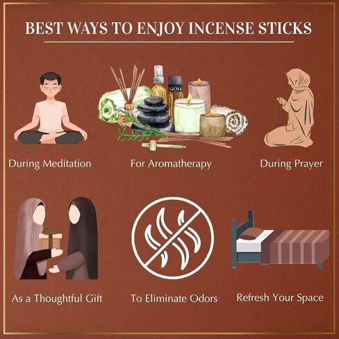Arabian Oudh Incense Sticks by Dukhni – 90 Premium Agarwood Oud Sticks | 3 Assorted Oudh Fragrances | Organic & Charcoal Free Incense I Long-Lasting Fragrance for Home, Meditation & Relaxation in Kuwait