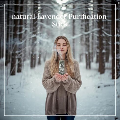 Lavender Smudge Sticks (3 Pack), 4-Inch Handmade Dried Lavender Bundles for Home Aromatic Refresh & Spiritual Cleansing in Saudi Arabia