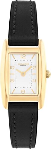COACH Reese Women’s Quartz Watch - Petitie, Tank-Shaped Case and Leather Strap - Classic Timepiece for Everyday Wear - Gift for Her 20mm in Kuwait