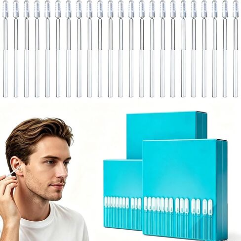 72 Pcs Earwax Swabs Ear Wax Tool, Reusable Adhesive Earwax Swabs, Gentle Ear Cleaning Stick Sticky Ear Cleaning Stick Gentle, Reusable Adhesive Ear Cleaning Sticks in Saudi Arabia