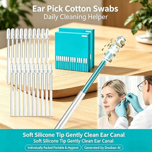 72 Pcs Earwax Swabs Ear Wax Tool, Reusable Adhesive Earwax Swabs, Gentle Ear Cleaning Stick Sticky Ear Cleaning Stick Gentle, Reusable Adhesive Ear Cleaning Sticks in Saudi Arabia