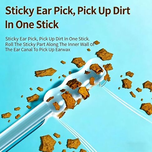 72 Pcs Earwax Swabs Ear Wax Tool, Reusable Adhesive Earwax Swabs, Gentle Ear Cleaning Stick Sticky Ear Cleaning Stick Gentle, Reusable Adhesive Ear Cleaning Sticks in Saudi Arabia