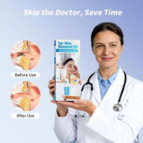 Ear Wax Removal Kit, Ear Wax Removal for Home Use, Gentle and Effective Ear Cleaner, Easy to Use Ear Cleaning Kit, Ear Flushing Kit for Adults in Kuwait