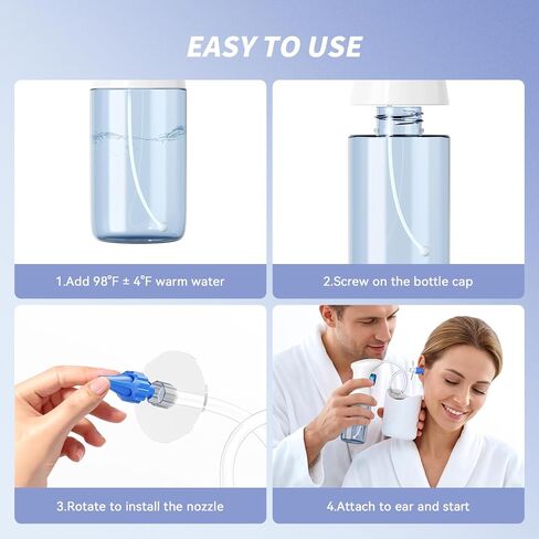 Ear Wax Removal Kit, Ear Wax Removal for Home Use, Gentle and Effective Ear Cleaner, Easy to Use Ear Cleaning Kit, Ear Flushing Kit for Adults in Kuwait