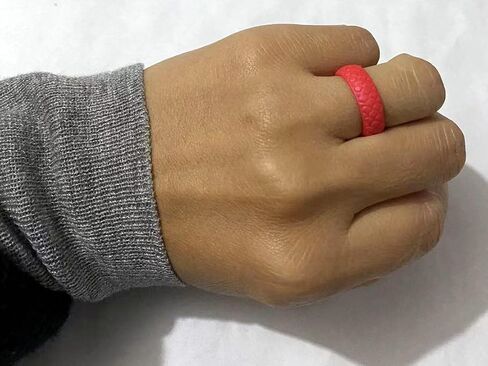 Women Silicone Wedding Band 4 Colors a Set Outdoor Sports Dome Top Fish Scale Surface Rubber Rings,US Size 4-10 in Kuwait