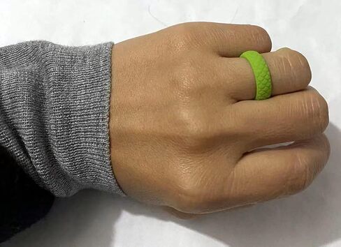 Women Silicone Wedding Band 4 Colors a Set Outdoor Sports Dome Top Fish Scale Surface Rubber Rings,US Size 4-10 in Kuwait
